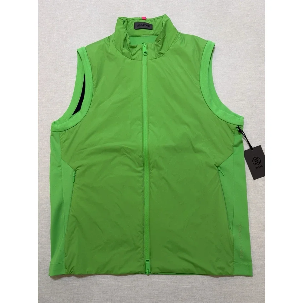 G/FORE The Maverick Hybrid Stretch Golf Vest Lime Men's Size Medium $295